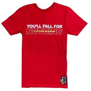 NEW PLUS EIGHTEEN men's you'll fall for nothing tee in red